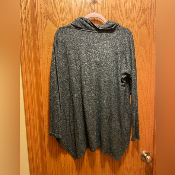 Dark Grey Long Sleeve Cowl Neck Sweater - Picture 2 of 2